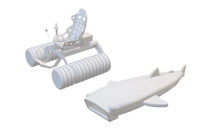 水陸両用型の移動ロボット